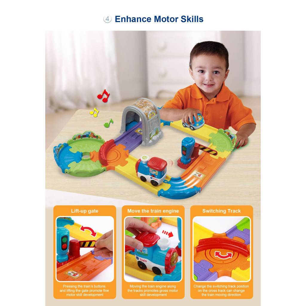 VTech Go! Go! Smart Wheels – Treno Choo-Choo Con Pista E Tecnologia SmartPoint, Giocattolo Educativo Per Bambini 1-5 Anni - 6