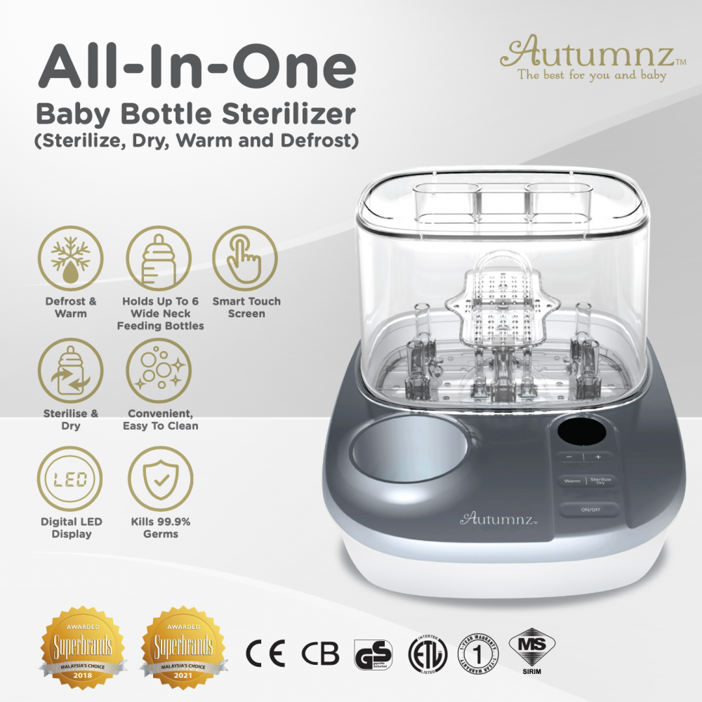 AUTUMNZ AllInOne Baby Bottle Sterilizer (Sterilise, Dry, Warm and