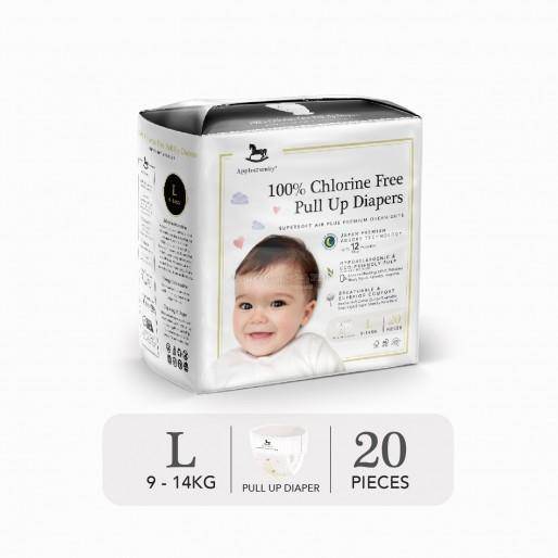 APPLECRUMBY Chlorine Free Baby Diaper Pull Ups L20(1Pack)